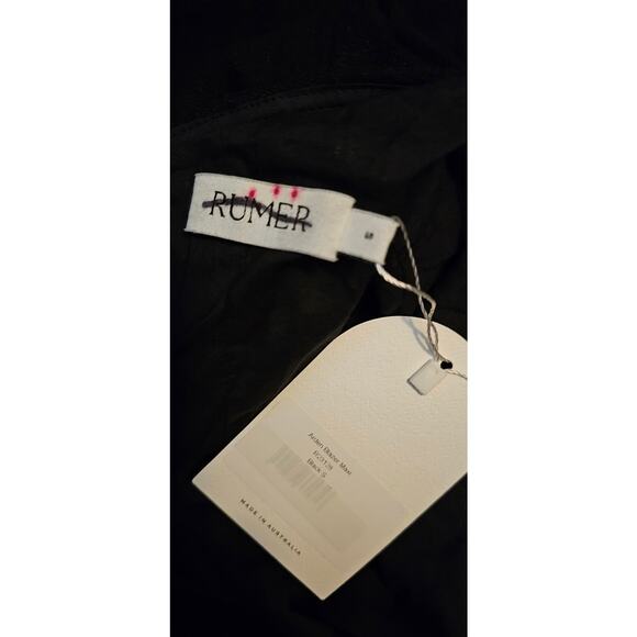 New Free People RUMER Arden Blazer Dress $499 S / US 4 Black Maxi Halter Collar - Picture 8 of 8